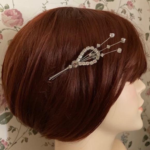 1950\'s  Rhinestone Hair Clip main image 4